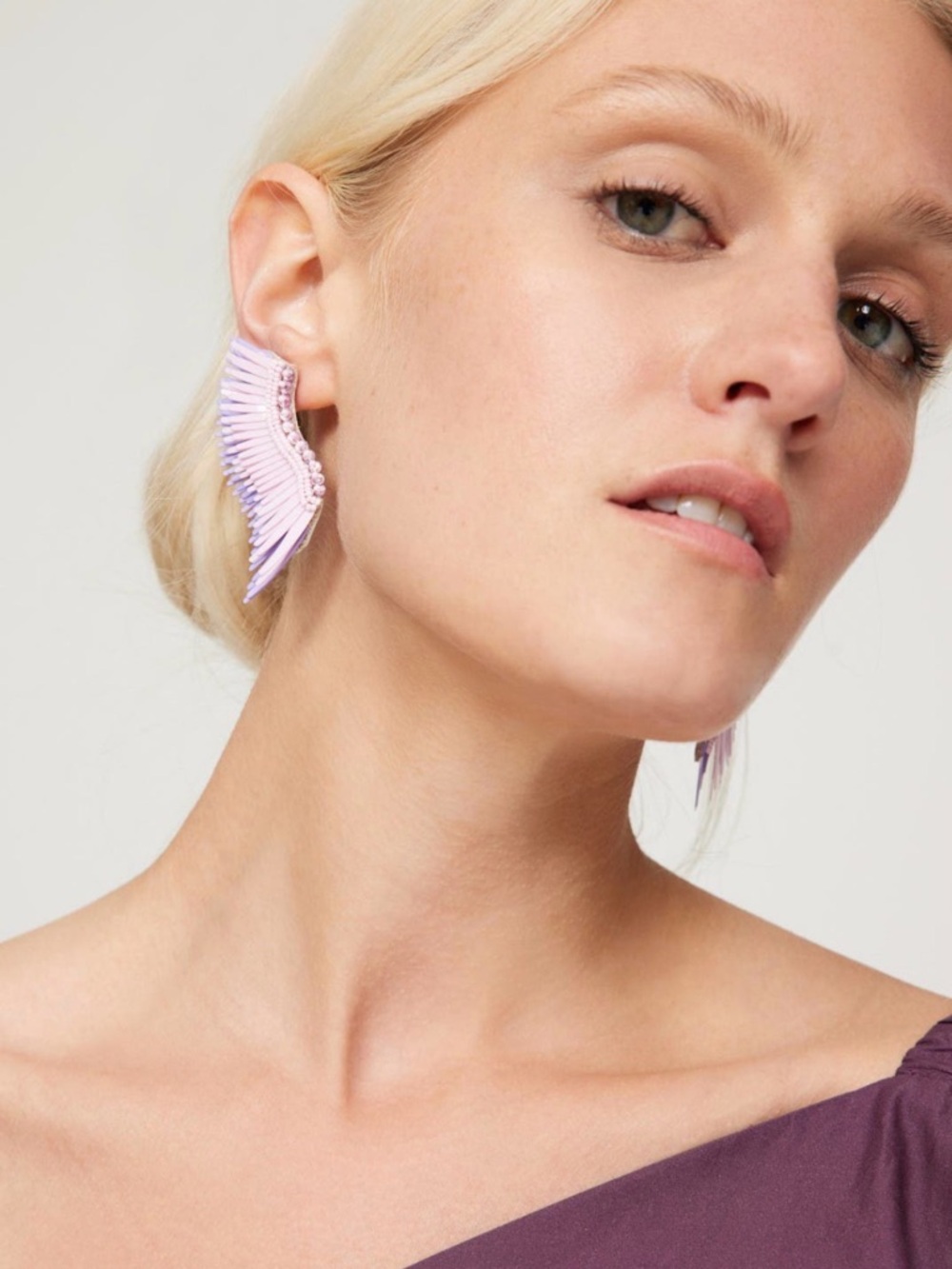 Mignonne Gavigan Lavender Medium Madeline  Statement Earrings - Women Jewelry
